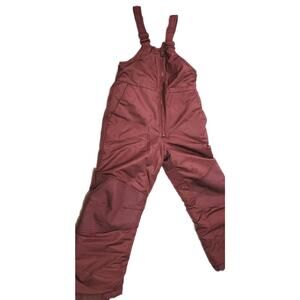 Kids' Solid Snow Bib All In Motion Burgundy S 6/7 Adjustable Ski Resort Winter